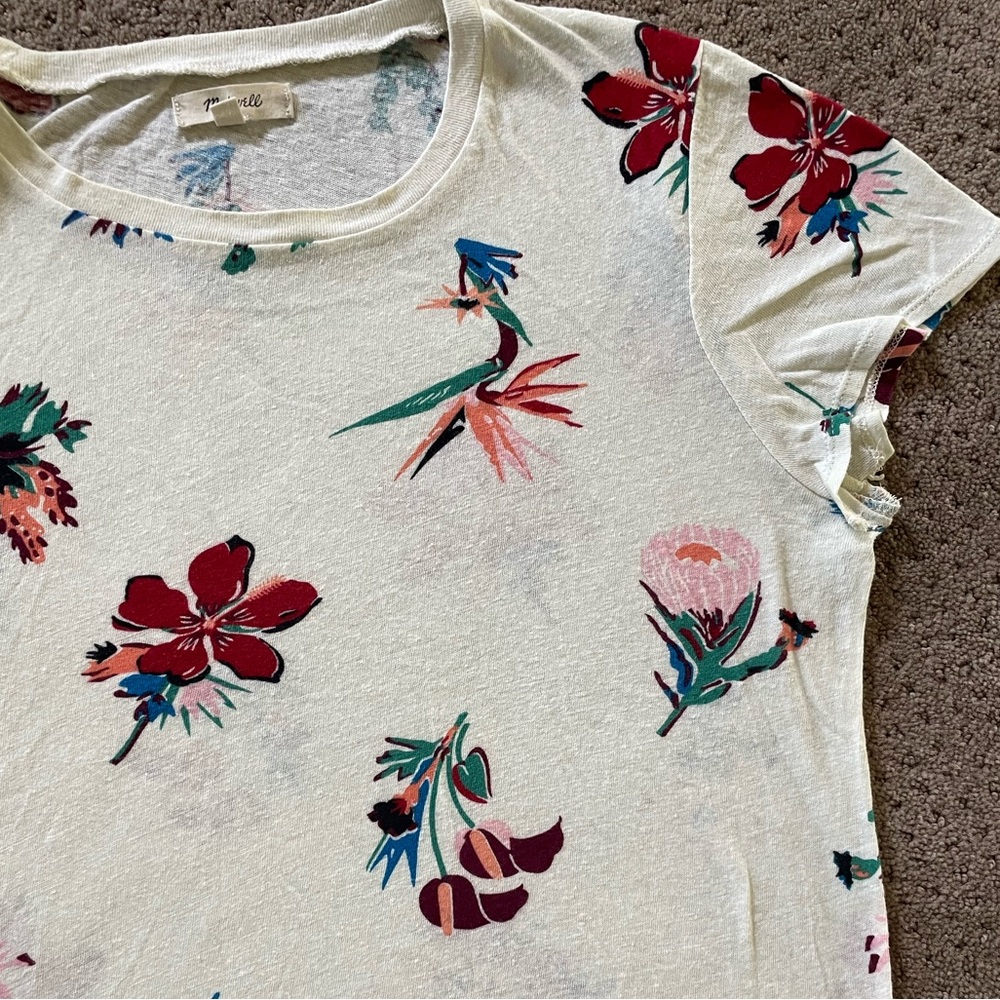 Floral Madewell cotton t-shirt